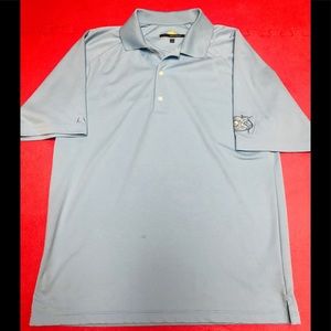 Greg Norman Golf Dry Fit Polo Size Large Baby Blue